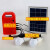 适用太阳能电池板发电小型照明灯摆地摊灯光伏发电设备机 6W红色