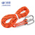 建钢 编织安全绳 逃生 户外登山速降绳 高空作业双钩绳子 691705 直径16毫米 长5米