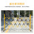 联嘉 施工可移动折叠防护栏 绝缘伸围挡 玻璃钢管式绝缘伸缩围栏 黑黄1.2x2.5m