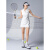 绿野客网球运动连衣裙羽毛球网球裙高尔夫美式休闲polo裙 White 白色 S()