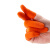 劳博士 一次性乳胶防滑手指套 工业橡胶手指套 劳保手套 橘色 27（中号100只）