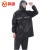 鸣固 雨衣雨裤套装 防暴雨反光分体式雨衣 黑色4XL MG-ST-1460