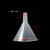 冰禹 BYA-145 塑料透明小漏斗 实验室三角漏斗 耐高温锥形漏斗 120mm（10个）
