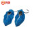 鸣固 一次性无纺布鞋套 印花带导电条鞋套 安全防护鞋套（100只/包）蓝色