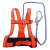 宏建 HJ 三点式作业安全带 区域限制施工户外工人涤纶安全绳橘红色 2米 单大钩带护腰
