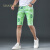 纤妃诺欧洲站夏季薄款彩色牛仔短裤男士个性印花修身时尚绿色弹 绿色 28