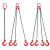 定制定制精选好货吊钩起重索具链条吊环组合铁链定做锰钢大开口吊 3吨2腿1.5米