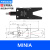 机械手迷你夹具 水口夹子MINIA/B/E J1080带检测加大开口气动夹爪 MINIA 内牙