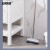 安赛瑞 地板刷 二合一清洁刷刮水器缝隙刷 浴室卫生间厨房洗地硬毛刷 灰白两节杆 7A00297