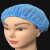 透气网帽男女通用工作帽工厂车间厨房防掉头发艾灸浴帽水洗夏 蓝色1个
