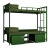 定制制式营具14款绿色全套组合双层床加厚钢制单双门士兵柜1款营具床 组合床