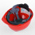 9F 安全帽建筑工地施工电绝缘ABS安全头盔经典V型安全帽可定制印字 红色
