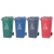 白云清洁 AF07322 新国标分类垃圾桶带盖带轮垃圾箱加强款 蓝色240L-其它垃圾