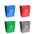 16L新国标加厚款蓝+灰分类双桶垃圾桶公共场合三商用干湿 绿灰16L新国标加厚款