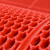 海斯迪克 HK-596 内六角镂空隔水垫 游泳池防滑垫PVC耐磨型地垫地毯 红色0.9m宽×15m(整卷)
