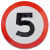 BONZEMON 标志牌交通标志牌 圆牌三角牌交通标识反光标牌限速5km 直径60cm