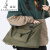 袋鼠（KANGAROO）开学季斜挎包设计感小众男单肩包韩版休闲电脑包个性托特包潮百搭 黑色77