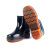品之德 PVC低筒雨鞋牛筋底低帮雨靴工作水鞋胶鞋 PX--035 黑色 44码