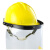 定制适用LNG加气站耐低温防护面屏防雾防飞溅面罩液氮防冻面屏冲击安全帽 黄色头盔+面屏+支架