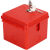 承琉塑料室外86型防水插座盒明装电瓶车充电电源面板带锁防盗电保护箱 红色塑料款+5孔10A