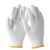 得力 涤纶手护套劳保耐磨工作纯棉加厚白棉纱工作手套8.5码涤纶手套 DL521003 五包装（60副手套）