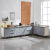迪拜尔 厨房橱柜灶台组合柜不锈钢厨柜 1.8米右双盆【可选左】