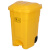 冰禹 BYlf-1020 医疗垃圾桶黄色加厚 诊所卫生医疗废物垃圾桶 100L带轮子脚踏医疗用