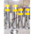 适用304不锈钢警示柱预埋活动型道路安全警示不锈钢路桩反光隔离 304材质133管1.2厚50高