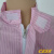 CESK夏季款短袖上衣立领拉链短款短袖夹克洁净无尘服防尘静电衣厂服 粉红色 S