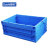 苏识 WL02  折叠物流箱 塑料周转箱 零件物料盒 收纳胶箱整理配件箱 胶筐长方形盒子  蓝色  400×300×320mm