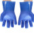 全浸塑杀鱼橡胶止滑加厚全胶皮防水防滑工作耐磨防油劳保手套 蓝色磨砂手套（10双 ） 均码