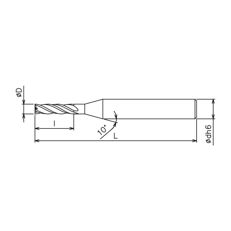 刃天行立铣刀 PAL3160-150S16铝用加工3刃 铝用平底铣刀 订制品 下单前请咨询客服确认货期SKYWALKER
