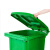 松叶森林   户外环卫翻盖塑料加厚带轮垃圾桶 240L 绿色