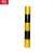 鼎红 电线杆红白反光膜 黑黄警示反光贴 防撞反光贴警示 安全柱反光条黄黑直纹1*50m
