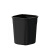 撼顿 商用轻奢卫生间大容量无盖带压圈垃圾桶 黑色20.5*16.5*24.5cm