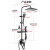 卓浴明装花洒套装全套黑色黄铜龙头增压自洁防堵浴室淋雨喷头淋浴器 【自洁除垢】自洁防堵塞设计