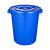 大号圆形垃圾桶户外环卫工业加厚垃圾桶商用食堂厨房垃圾桶 65升桶带盖蓝色