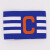  韩曼柯 袖标篮球足球队长标成人魔术贴C袖标对抗分组队比赛袖标 【C字印刷】蓝色