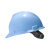 梅思安/MSA V-Gard ABS标准型一指键帽衬V型无孔安全帽施工建筑工地劳保男女防撞头盔 湖蓝色 1顶