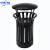 中环力安【T-05垃圾桶】户外垃圾桶大号创意欧式复古黑色垃圾桶单桶果皮桶