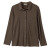 阿吉多长袖衬衫新款女秋冬弹力针织提花叠穿加厚衬衣气质上衣 棕色 M （109-120斤）