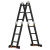 加厚多功能合页梯子人字梯直梯铝合金梯楼梯升降伸缩便携折叠 经济款人字2.3米直梯4.7米29斤