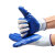 瑞珂韦尔（Rockwell）NL1002量贩装 劳保手套白尼龙蓝丁腈涂层涂掌耐油耐磨防护手套维修装卸手套8寸 12双装