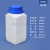 大口胶水瓶塑料分装方形瓶固体粉末瓶包装瓶试剂瓶1000ml500毫升 500ml半透明-白盖款配内盖