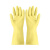 帮手仕H乳胶防滑防水防护洗碗保洁工作干活劳动手套劳保用品手套A1 黄色10双 L码 