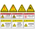 小心有电触电机械设备警告贴PVC小号 大号提示标志安全标识牌定做 警告当心机械伤人JX14 (5张) 5x10cm