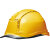 SMVP定制适用安全帽工地高强劳保安全帽防灾头盔透气舒适型 现货：黄帽+帽檐烟灰（日本