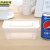 京洲实邦 500ml透明100套带盖 长方形一次性餐盒塑料外卖打包盒子JZSB-9311B
