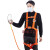安全带户外防坠落高空作业保护安全绳空调施工电工腰带耐磨保险带 2米单小钩半身款