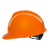 盾守 安全帽 新国标ABS旋钮帽衬 防砸透气工地建筑施工 免费印字 V型无孔桔色-旋钮款